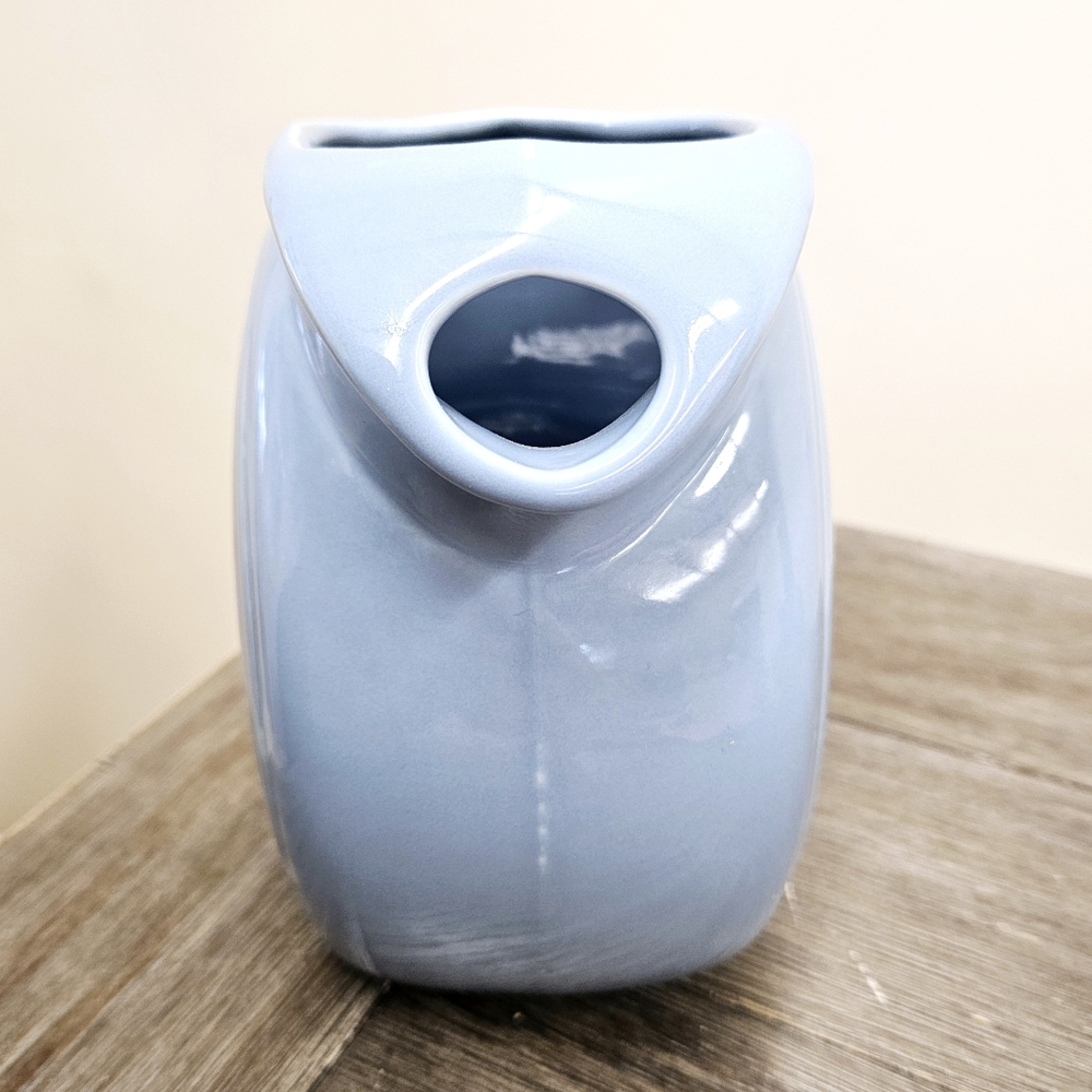 Vintage FIESTAWARE Ceramic Art Deco Style Large Disk Pitcher in Periwinkle Blue - Picture 4 of 12
